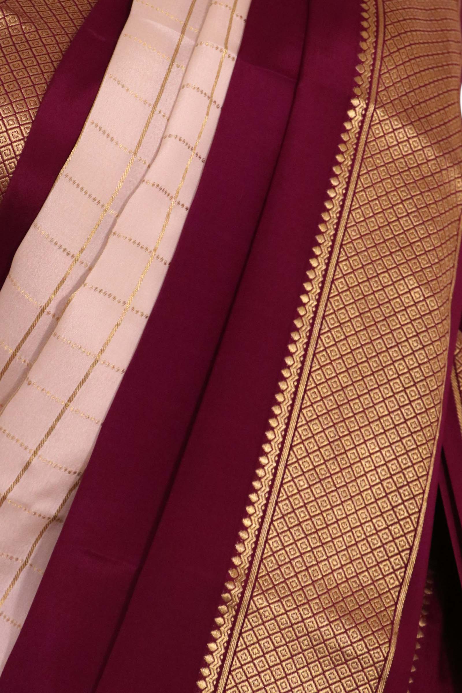 Pure Mysore Crepe Silk Saree AL212202